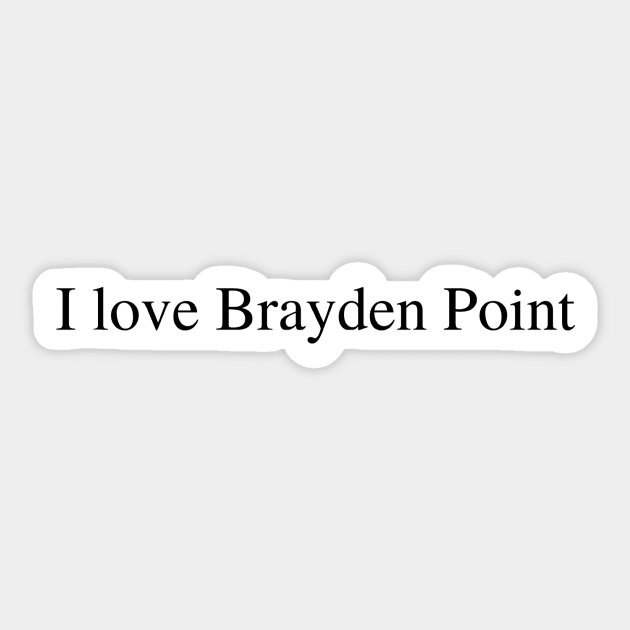 I love Brayden Point Sticker by delborg